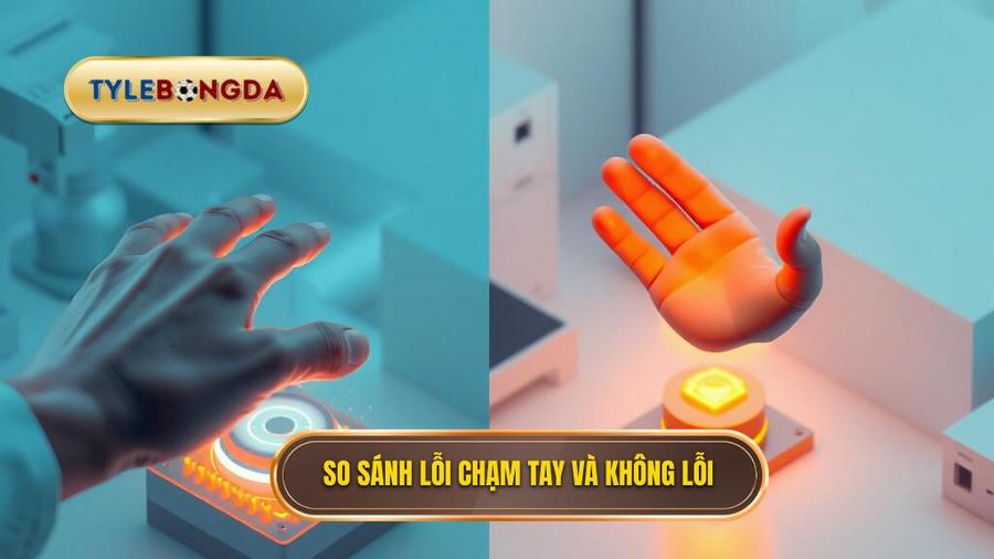 Bảng tổng hợp so sánh lỗi chạm tay và không lỗi